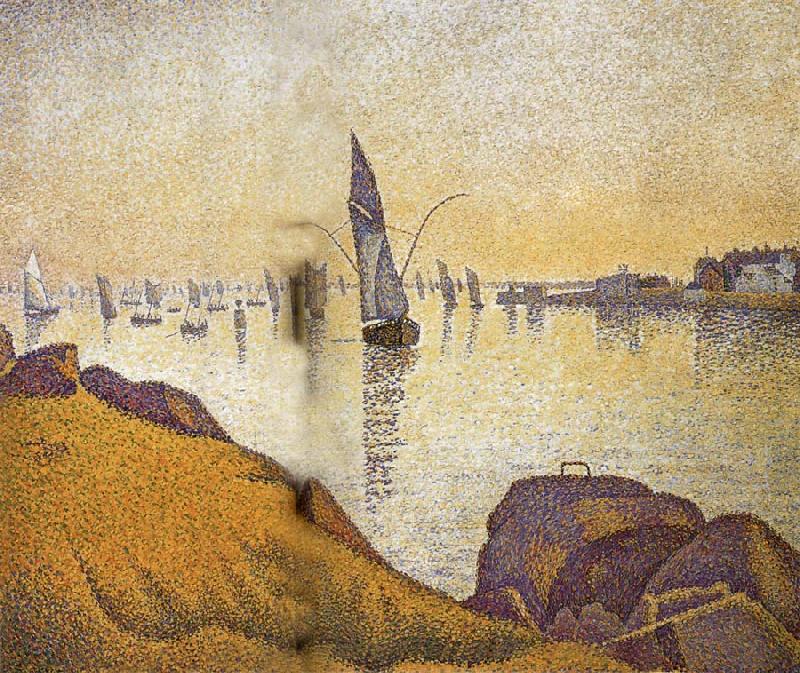 Paul Signac The peace of the dusk Norge oil painting art